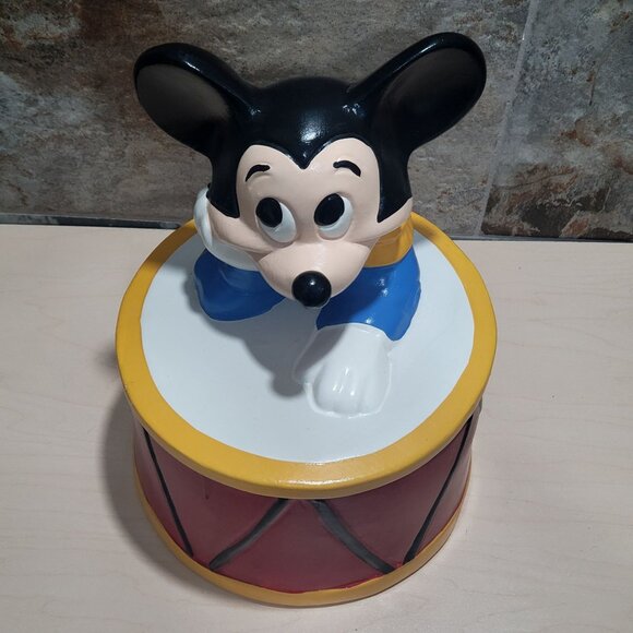 Mickey Mouse Cookie Jar Drum Walt Disney Productions S 869 - Picture 3 of 16